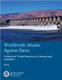 Worldwide Attacks Against Dams