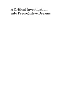 A Critical Investigation Into Precognitive Dreams