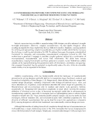 A Standardized Framework for Communicating and Modelling Parametrically Defined Mesostructure Patterns