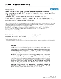 Both Systemic and Local Application of Granulocyte-Colony Stimulating