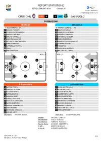 Crotone Sassuolo