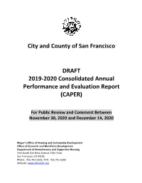 DRAFT 2019-2020 Consolidated Annual Performance and Evaluation Report (CAPER)