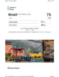 Freedom in the World Report 2020
