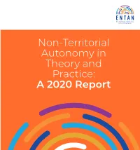 Non-Territorial Autonomy in Theory and Practice: a 2020 Report