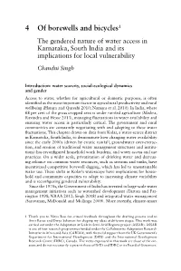 The Gendered Nature of Water Access in Karnataka, South India and Its Implications for Local Vulnerability