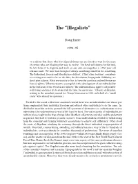 The “Illegalists”