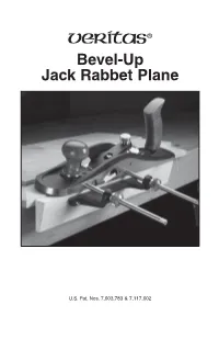 Bevel-Up Jack Rabbet Plane