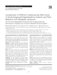Comparisson of Different Cardiovascular Risk Scores In