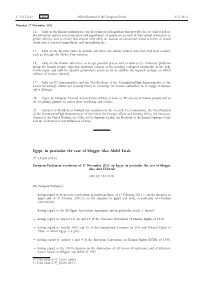 Egypt, in Particular the Case of Blogger Alaa Abdel Fatah