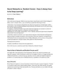 Neural Networks Vs. Random Forests – Does It Always Have to Be Deep Learning? by Prof