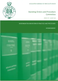 Standing Orders and Procedure Committee