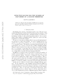 Effective Bounds for the Number of MMP-Series of a Smooth Threefold