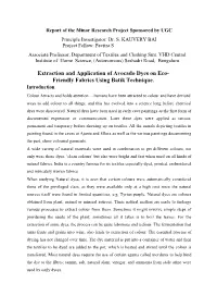 Extraction and Application of Avocado Dyes on Eco- Friendly Fabrics Using Batik Technique