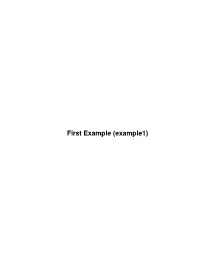 First Example (Example1) First Example (Example1) Table of Contents