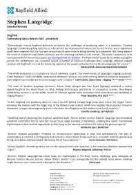 Stephen Langridge Selected Reviews