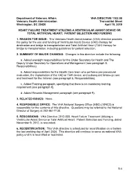 VHA Directive 1102.08, Heart Failure Treatment Utilizing a Ventricular
