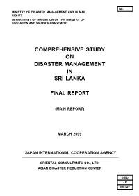 Comprehensive Study on Disaster Management in Sri Lanka