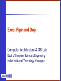 Exec, Pipe And