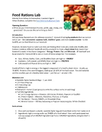 Feed Rations Lab Activity from Kelsey Lichtenwalner, Livestock Agent When Finished, Complete the Post Activity Evaluation Form ​