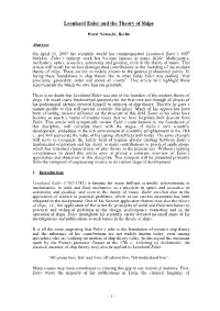 Leonhard Euler and the Theory of Ships