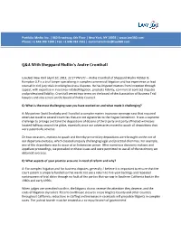 Q&A with Sheppard Mullin's Andre Cronthall