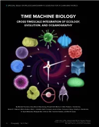 Time Machine Biology Cross-Timescale Integration of Ecology, Evolution, and Oceanography