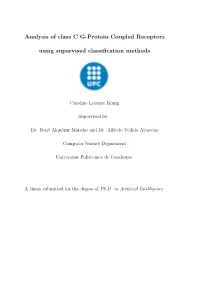 Analysis of Class C G-Protein Coupled Receptors Using Supervised