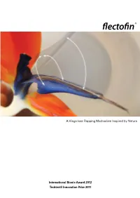 Flectofin® a Hinge-Less Flapping Mechanism Inspired by Nature