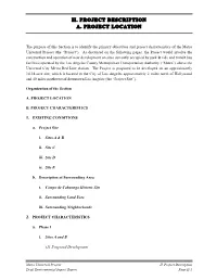 II. Project Description (Metro)