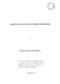 Mapping Genes for X-Linked Disorders
