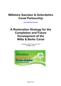 Overview of Wilts & Berks Canal Restoration
