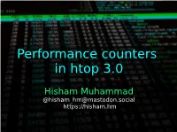 Performance Counters in Htop 3.0