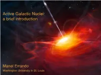 Active Galactic Nuclei: a Brief Introduction
