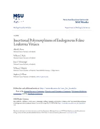 Insertional Polymorphisms of Endogenous Feline Leukemia Viruses Alfred L