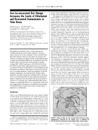 Sea Ice-Associated Diet Change Increases the Levels of Chlorinated
