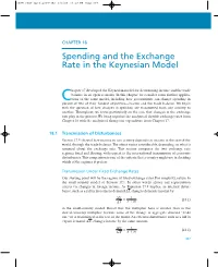 Spending and the Exchange Rate in the Keynesian Model