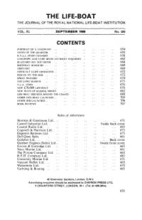 The Life-Boat the Journal of the Royal National Life-Boat Institution