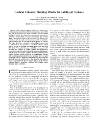 Cortical Columns: Building Blocks for Intelligent Systems