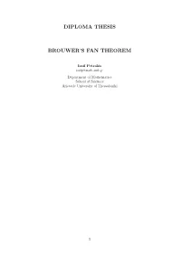 Diploma Thesis Brouwer's Fan Theorem