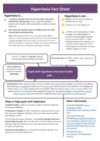 Hyperlexia Fact Sheet