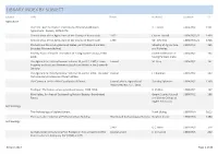 LIBRARY INDEX by SUBJECT Subject Title Notes Author(S) Location ID Agriculture