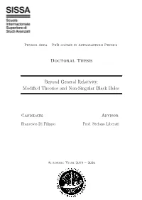 Modified Theories and Non-Singular Black Holes