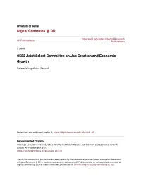 0583 Joint Select Committee on Job Creation and Economic Growth