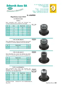 9. Loupes Magnifying Loupe ASCO for Watchmaker Type H Black Unbreakable Frame, Interior Matt