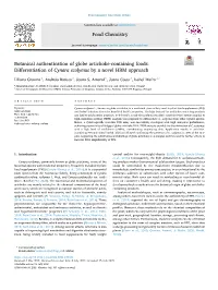 Botanical Authentication of Globe Artichoke-Containing Foods: Differentiation of Cynara Scolymus by a Novel HRM Approach