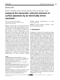Coherent Emission of Surface Plasmons by An