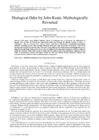 Dialogical Odes by John Keats: Mythologically Revisited