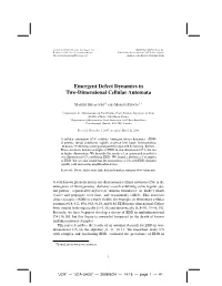 Emergent Defect Dynamics in Two-Dimensional Cellular Automata