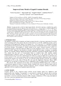 Improved Ionic Model of Liquid Uranium Dioxide