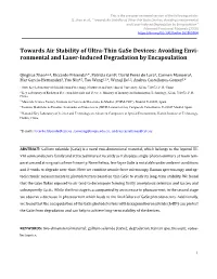Towards Air Stability of Ultra-Thin Gase Devices: Avoiding